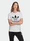 Adidas Trefoil Women's Athletic T-shirt White