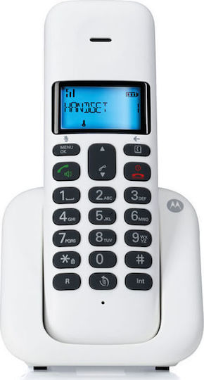 Motorola T301 Cordless Phone with Speaker White