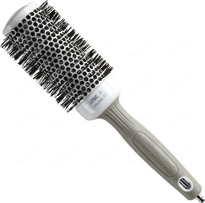 Olivia Garden Ceramic+ Ion Thermal Brush Hair for Straightening White 45mm