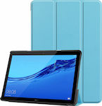 Tri-Fold Flip Cover Piele artificială Albastru deschis (MediaPad T5 10)