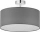 TK Lighting Vienna Modern Fabric Ceiling Light with Socket E27 40pcs Gray