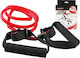 HMS EG02 Widerstandsbänder Gymtube mit Griffen Rot 1.25m