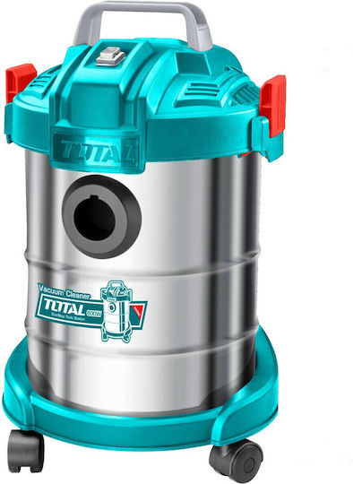 Total Staubsauger Flüssigkeiten / Feststoffe 800W mit Edelstahl Behälter 12Es