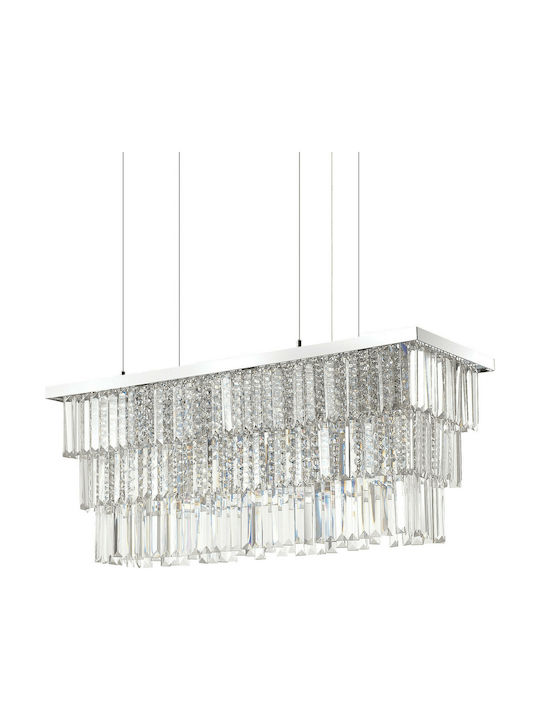 Ideal Lux Martinez SP6 Chandelier with Crystals 6xE14 Transparent 83cm 166322