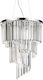 Ideal Lux Carlton SP12 Candelabru 12xE14 Ø50cm cu Cristale Transparent 166247