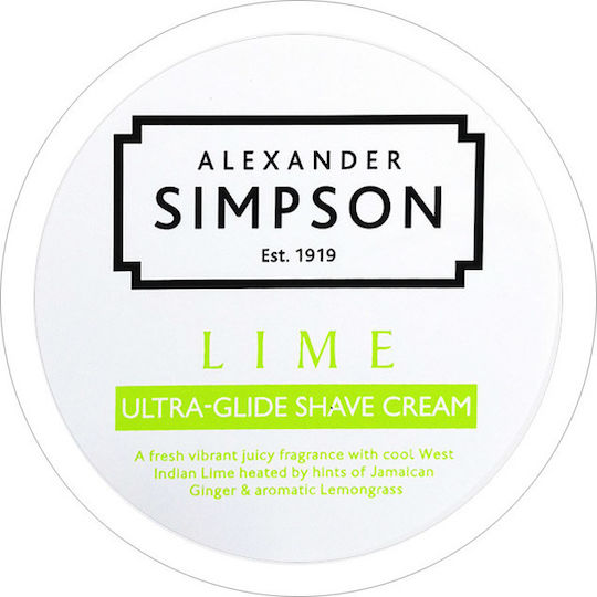 Simpsons Ultra Glide Shave Cream Lime Κρέμα Ξυρίσματος 180ml
