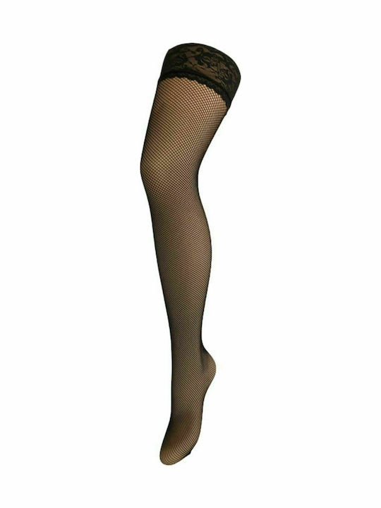 Melvil Women's High Socks Net Black