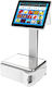 Aclas TS5 Electronic Retail Scale with Column and Label Printing Capability with Weighing Capacity of 30kg and Division 10gr