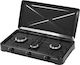 Ravanson Liquid Gas Countertop Triple Burner Black