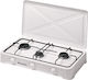 Ravanson Liquid Gas Countertop Triple Burner White