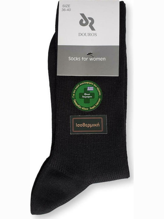 Douros Socks Ανδρικές Ισοθερμικές Κάλτσες Μαύρες