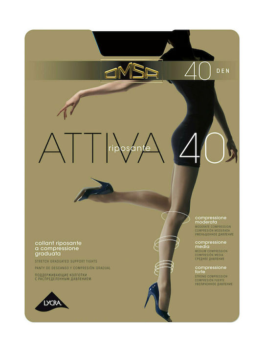 Omsa Attiva Women's Pantyhose 40 Den Marrone