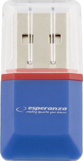 Esperanza EA134 Card Reader USB 2.0 for / /m/i/c/r/o/S/D/ / / / / Blue