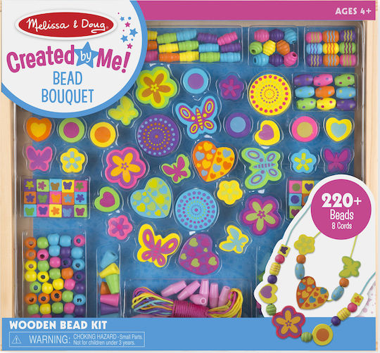 Melissa & Doug Jewelry Created by Me! Bead Bouquet Wooden Bead Kit for Children 4+ years old Years