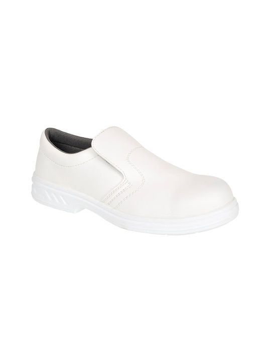 Portwest Occupational Slip On Waterproof Low Work White O2 with Certification FO FW58