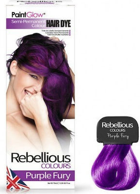 Paintglow Rebellious Semi Permanent Hair Dye Vopsea Temporară Furia purpurie 70ml