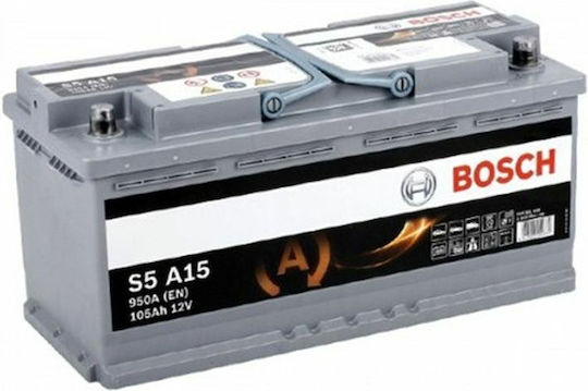 Bosch Batterie Auto S5A150 950A mit Kapazität 105Ah und CCA 950A Start/Stopp