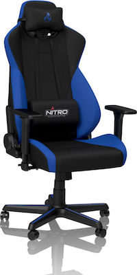 Nitro Concepts S300 Fabric Gaming Chair with Adjustable Arms Blue