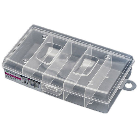 Tool Compartment Organiser 5 Slot Transparent 19.8x11.7x4.5cm