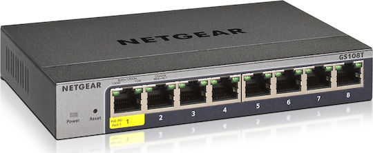 NetGear GS108TV3 Verwaltet L2 Switch mit 8 Ports Gigabit (1Gbps) Ethernet