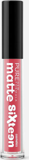 Sixteen Cosmetics Pure Matte Υγρό Κραγιόν Matte
