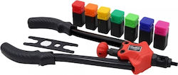 Wiltoc 61074 Scissor / Ceiling Riveter for Rivets with Thread M3 - M12 Length 360mm Set 78 Pieces