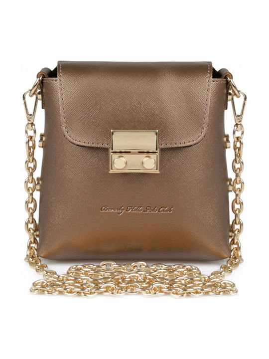 Beverly Hills Polo Club Din piele Geantă de damă Crossbody Bronz