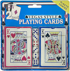 Vegas Style Set Plasticized Card Deck 2pcs