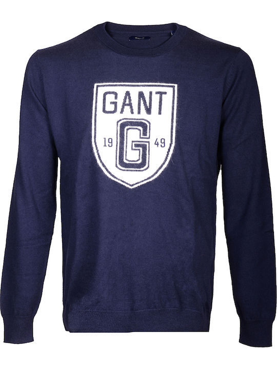 Gant Men's Long Sleeve Sweater Navy Blue