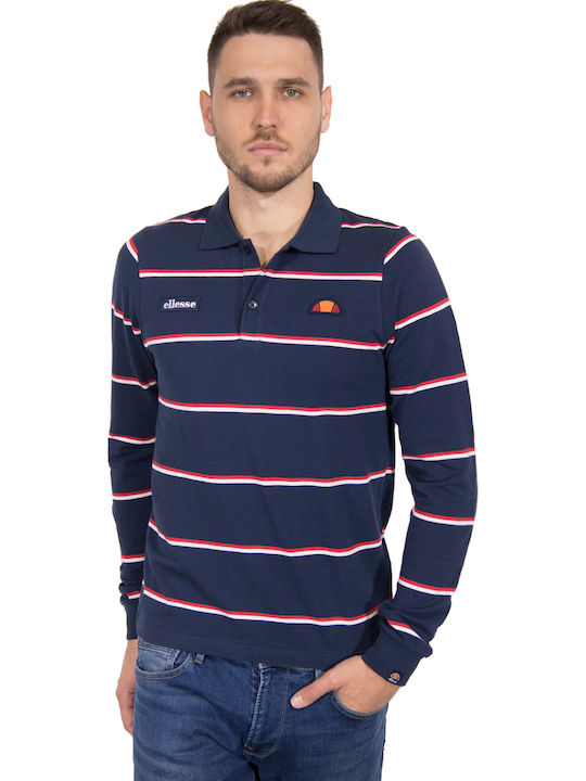 Ellesse Maffio Rugby Herren Langarmshirt Polo Dress Blues