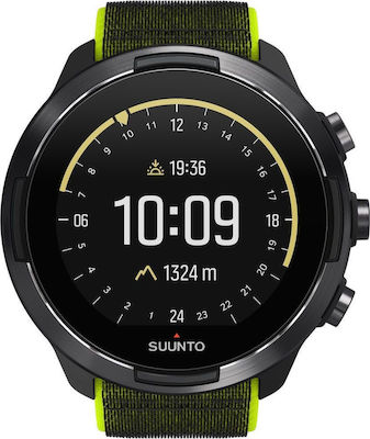 Suunto 9 Baro Stainless Steel 50mm Waterproof Smartwatch with Heart Rate Monitor (Lime)