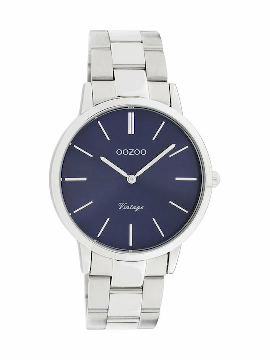 Vintage Women's Watch with Silver Metal Bracelet