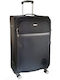 Diplomat Large The Atlanta Collection Fabric Black Suitcase Travel with 4 Wheels Height 78cm