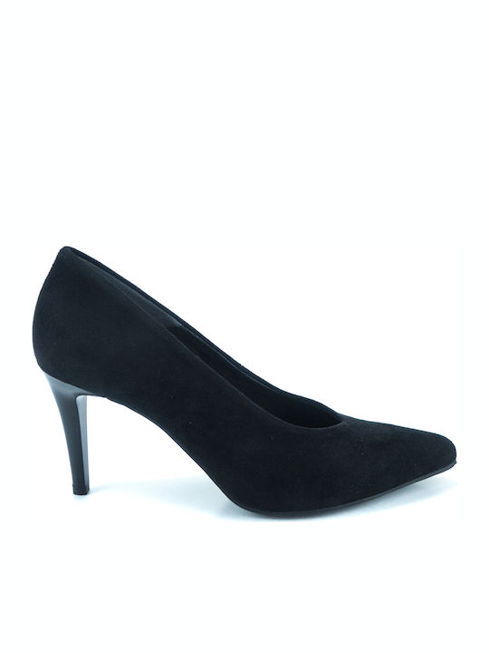 Ragazza Suede Black Medium Heels