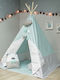 Baby Star Kids Indian Teepee Play Tent Αστεράκια Turquoise