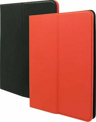 iNOS Foldable Reversible Flip Cover Synthetic Leather Black Red (Universal 7-8")