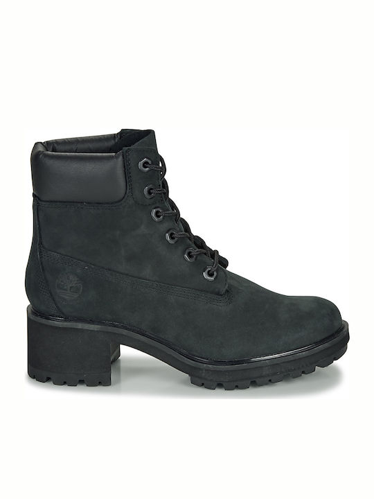 Kinsley 6inch Suede Γυναικεία Αρβυλάκια με Μεσαίο Τακούνι Μαύρα