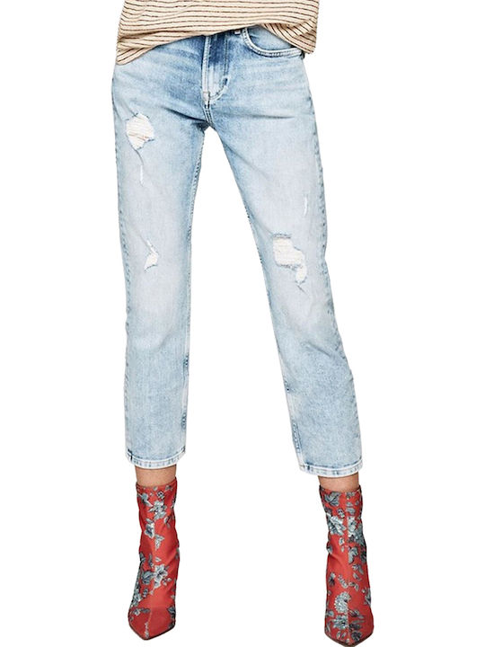 Mary Hoch tailliert Damenjeans mit Rissen in Gerader Linie