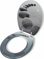 vidaXL Wooden Toilet Seat Pebbles 43.7cm vidaXL Wooden Toilet Seat Pebbles 43.7cm