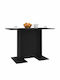 Kitchen Rectangular Table Black 110x60x75cm