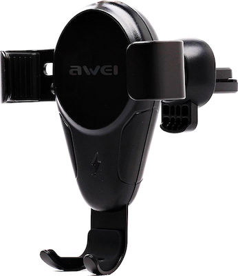 Awei Handyhalterung Auto Wireless Charger Phone Holder 2 in 1 mit verstellbaren Haken und Drahtloses Laden Schwarz