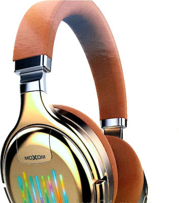 Moxom MX-WL14 Wireless/Wired Over Ear Headphones with 4 hours of Operation Brown