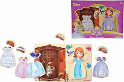 Дървено Детски Пъзел с Шипове Princess Sofia 13бр Eichhorn