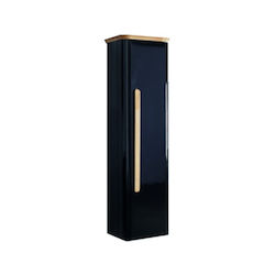 Martin Sensio 45 Wall Hung Cabinet Laccato Glossy Bathroom Column Cabinet L44.5xD28xH140cm Black