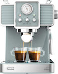 Cecotec Power Espresso 20 Tradizionale Μηχανή Espresso 1350W Πίεσης 20bar Γαλάζια