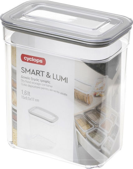 Cyclops Smart & Lumi Κουτί για Καφέ με Καπάκι Πλαστικό Διάφανο 1600ml