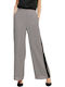 Only Women's High-waisted Fabric Trousers in Palazzo Fit Black