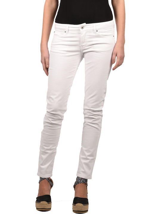 Pepe Jeans Soho Дамско джинсово панталони със Слим кройка Бял