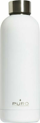 Puro Hot Cold Recyclable Bottle Thermos Stainless Steel BPA Free White 500ml WB500DW1WHI