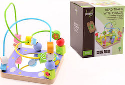 Joueco Labyrinth Bead Track With Mirror aus Holz für 12++ Monate